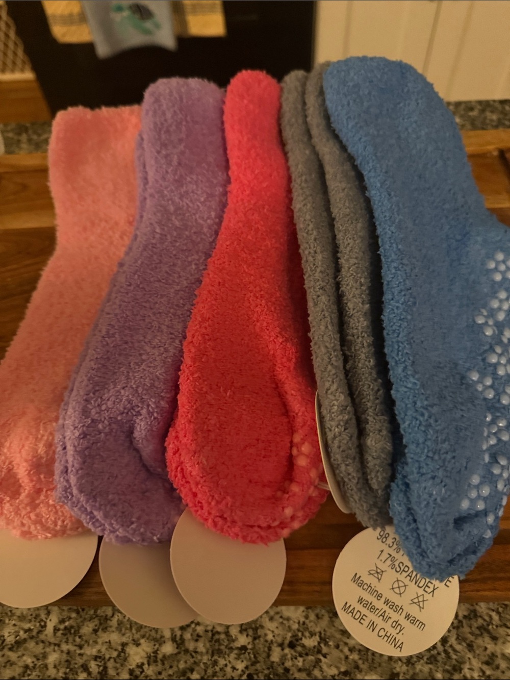 Cozy Plush Women’s Non-Slip Lounge Socks - Pink, Purple, Coral, Gray, Blue